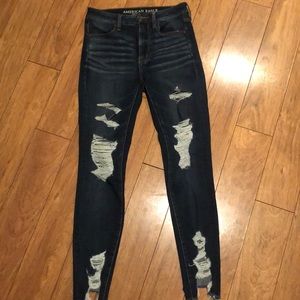 American Eagle dark wash super Hi-Rise Jegging